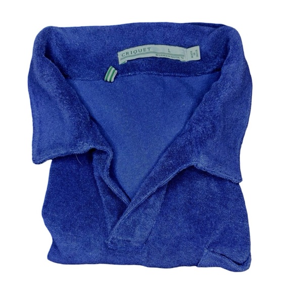 Criquet Terry Cloth Performance Golf Polo Shirt Size Large - Picture 3 of 3